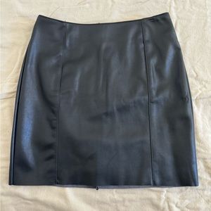H&M black faux leather skirt, size 6